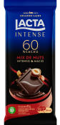 LACTA INTENSE 60% CACAU MIX NUTS 85G