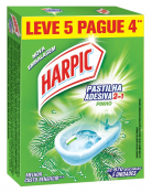 HARPIC PASTILHA ADESIVA 2 EM 1 PINHO LEVE 5 PAGUE 4