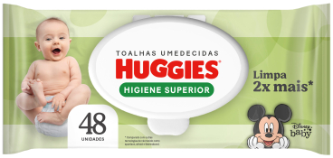 TOALHA UMEDECIDA HUGGIES HIGIENE SUPERIOR 48 UNID