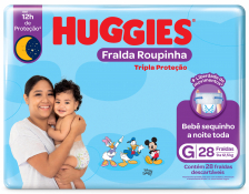 FRALDA HUGGIES T. PROT G 28F ROUPINHA MEGA