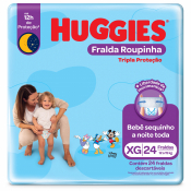 FRALDA HUGGIES T. PROT XG 24F ROUPINHA MEGA