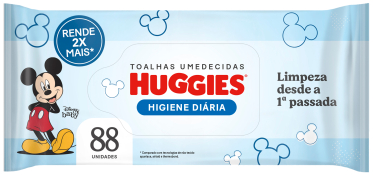 TOALHA UMEDECIDA HUGGIES HIGIENE DIARIA 88 UNID
