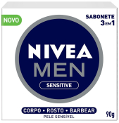 NIVEA SABON 90G MEN SENSITIVE 3 EM 1