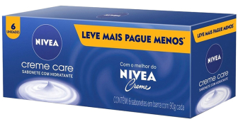 NIVEA SABON 90G CREME CARE C/6 LV+PG- BARRA