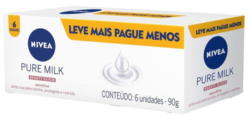 NIVEA SABON 90G MILK SENSITIVE C/6 LV+PG- BARRA