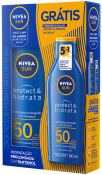 NIVEA SUN KIT PROTETORES SOLARES PROTECT & HIDRATA FPS50 200ML+ P&H FPS50 100ML GRATIS