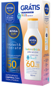 NIVEA SUN KIT PROTETORES SOLARES PROTECT & HIDRATA FPS50 200ML+ KIDS FPS60 100ML GRATIS