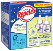 REPELEX REPELENTE LIQ 60 NOITES C/2 REFIS 40ML