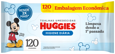 HUGGIES TOALHAS UMEDECIDAS HIGIENE DIARIA 120UN