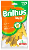 BRILHUS LUVA MULTIUSO LATEX AMARELA TAM. P