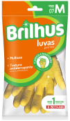 BRILHUS LUVA MULTIUSO LATEX AMARELA TAM. M