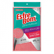 ESFREBOM PANO MULTIUSO VERMELHO ALMOF. 5UNID