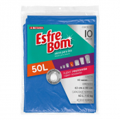 ESFREBOM SACO PARA LIXO 50L AZUL ALMOF. 10 UNID