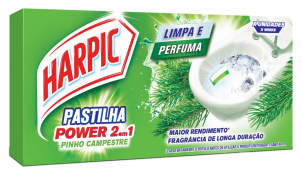 HARPIC PASTILHA ADESIVA 2 EM 1 PINHO 9G 3 UNID.