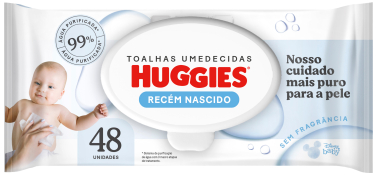 TOALHA UMEDECIDA HUGGIES RECEM NASCIDO 48 UNID