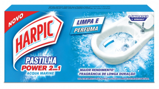 HARPIC PASTILHA ADESIVA 2 EM 1 MARINE 9G 3 UNID.