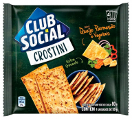 CLUB SOCIAL CROSTINI QUEIJO E VEGETAIS 80G